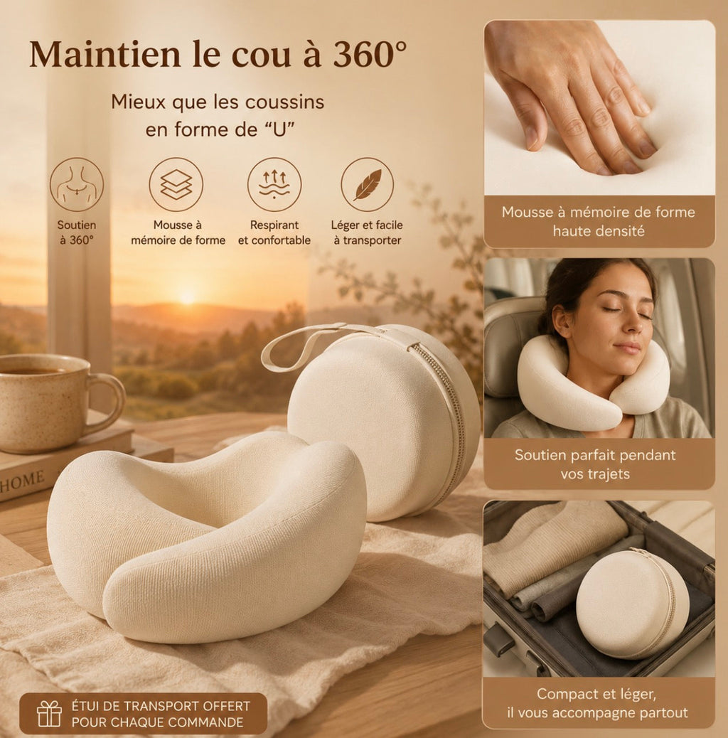 VENCIA™ - Oreiller cervical en mousse à mémoire de forme pastel VENCIA