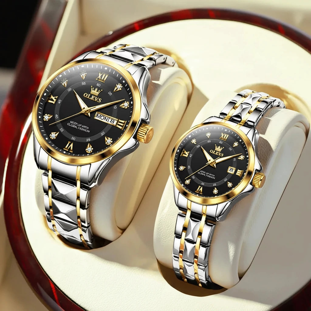 Montre VENCIA™ OLEVS - homme / femme - Résistant à l'eau