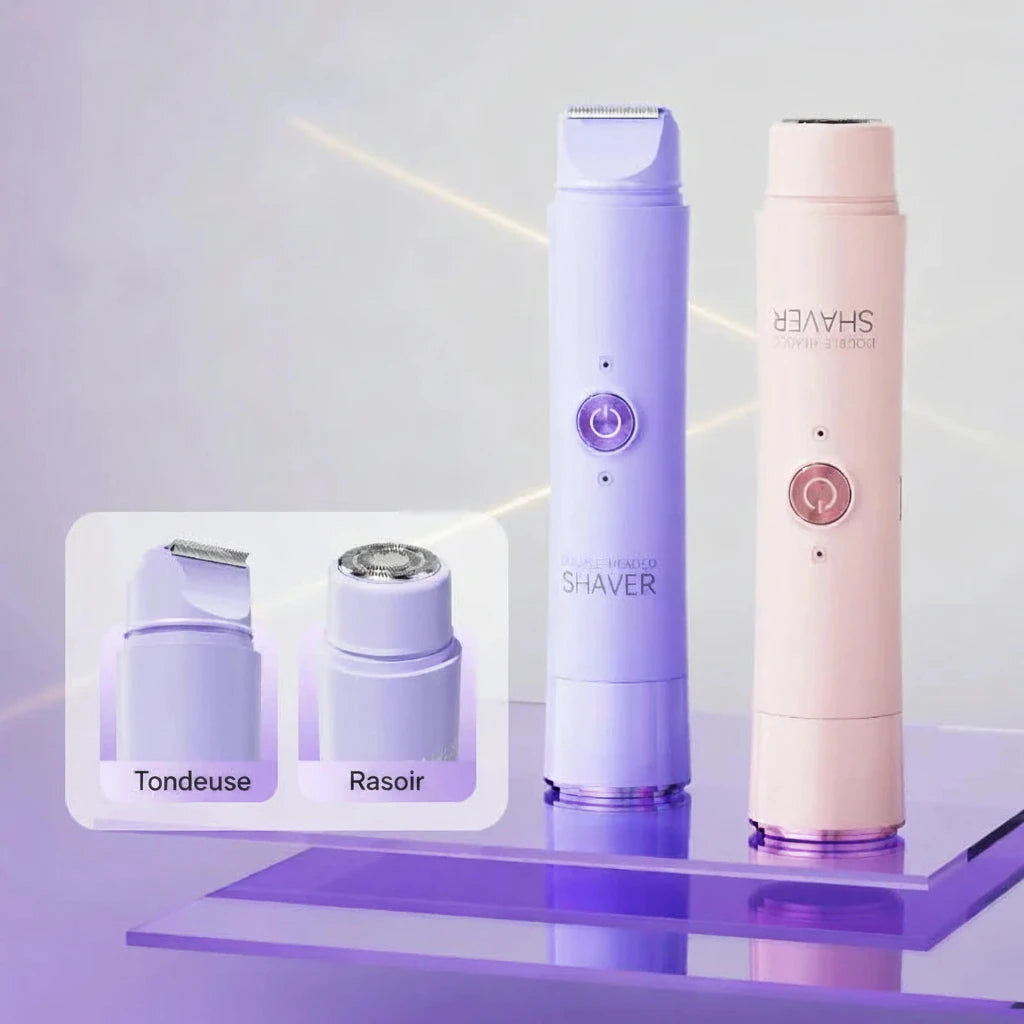 VENCIA™ shaver - 2 en 1 rasoir électrique femme sans fil, double tête, haute précision