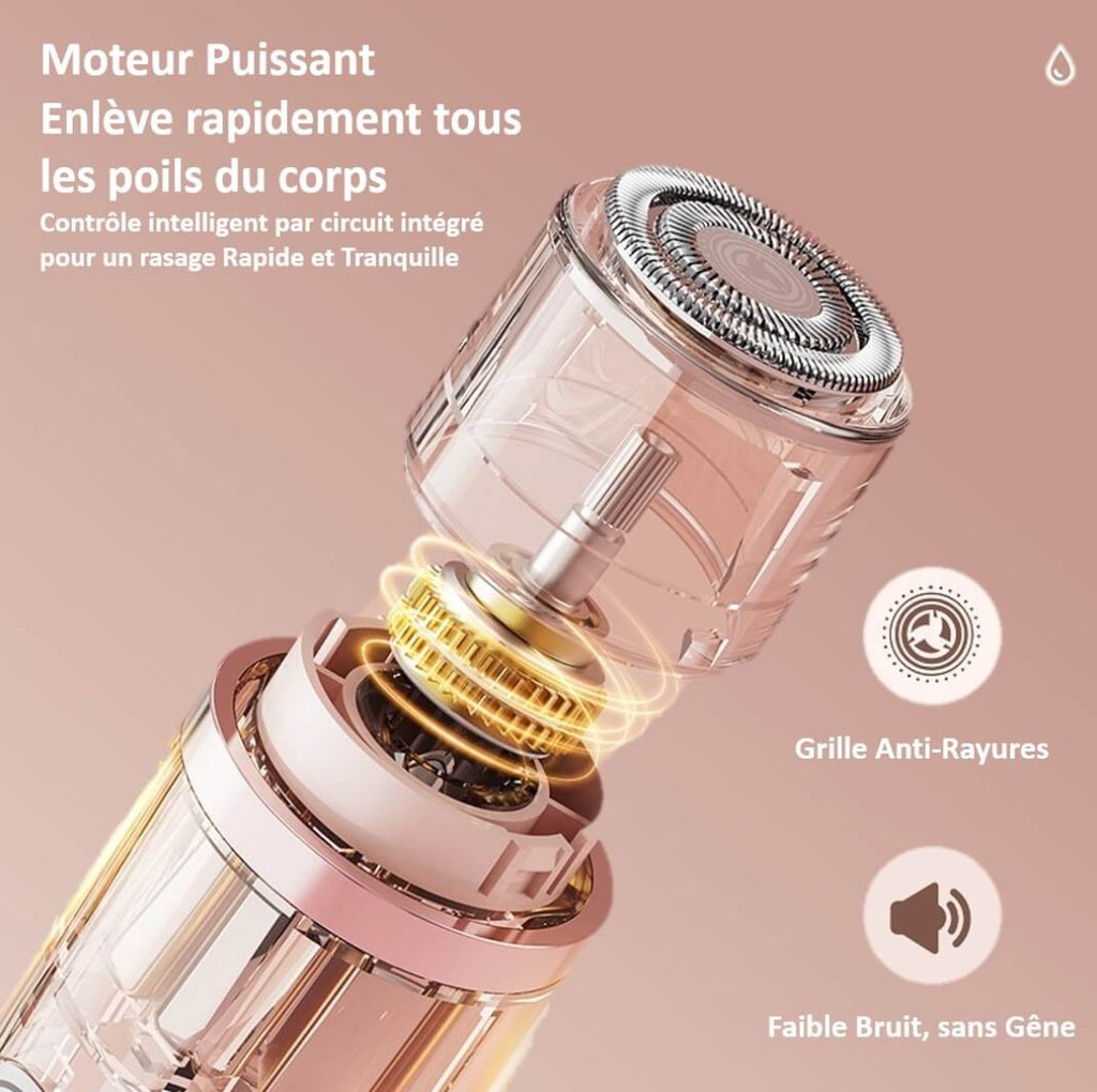 VENCIA™ shaver - 2 en 1 rasoir électrique femme sans fil, double tête, haute précision
