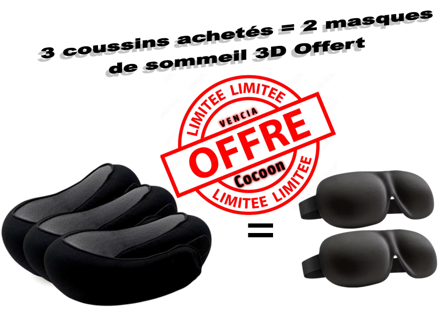 VENCIA™ Sommeil, 2 masques de sommeil 3D OFFERTS !!
